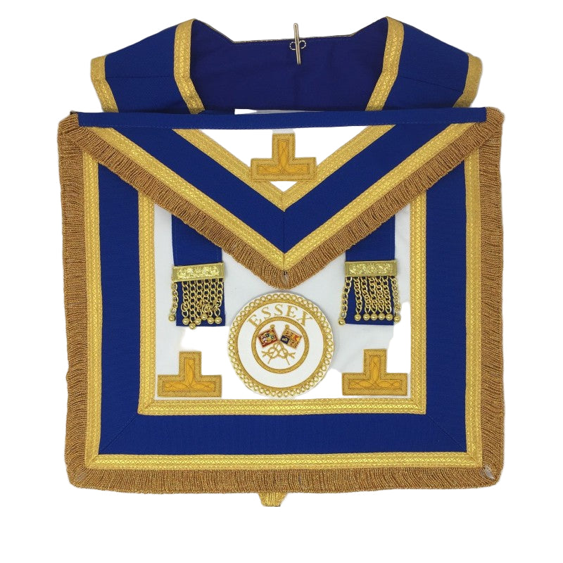 Craft Provincial/Metropolitan Full Dress Masonic Apron & Collar (Finest Quality) with Badge