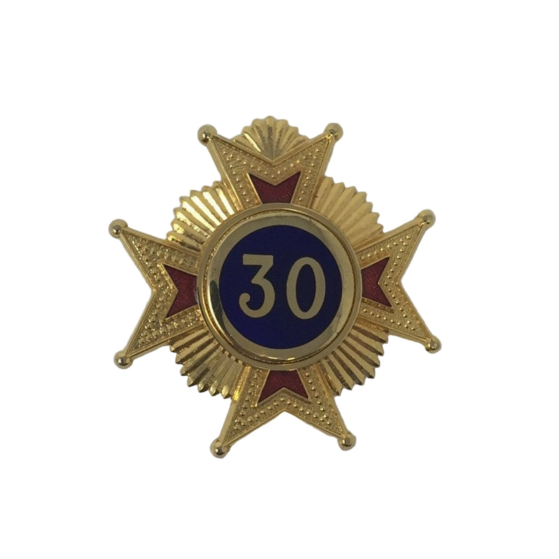 RC 30th Degree Star Jewel Â Metal Gilt And Enamel
