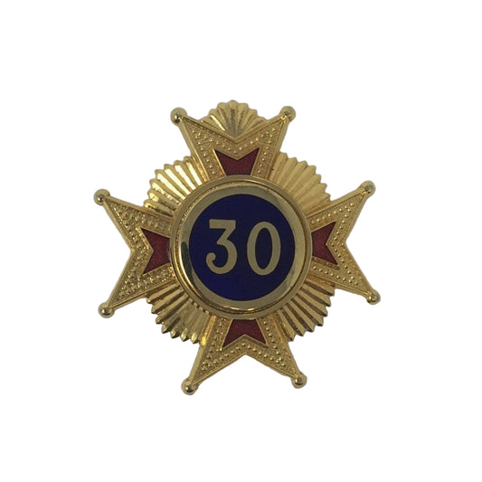 RC 30th Degree Star Jewel Â Metal Gilt And Enamel
